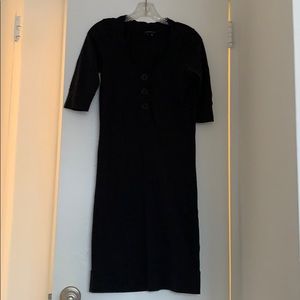 Theory Black cotton dress